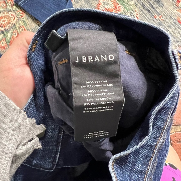 J Brand raw frayed hem skinny ankle denim jeans - Picture 6 of 10